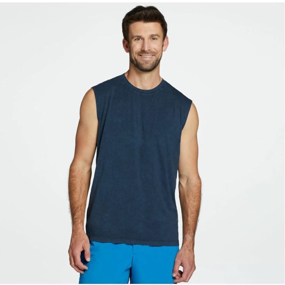 VRST Men’s  Essential Muscle Tank Darker Ardosia Slate cotton blend size XXL NWT
